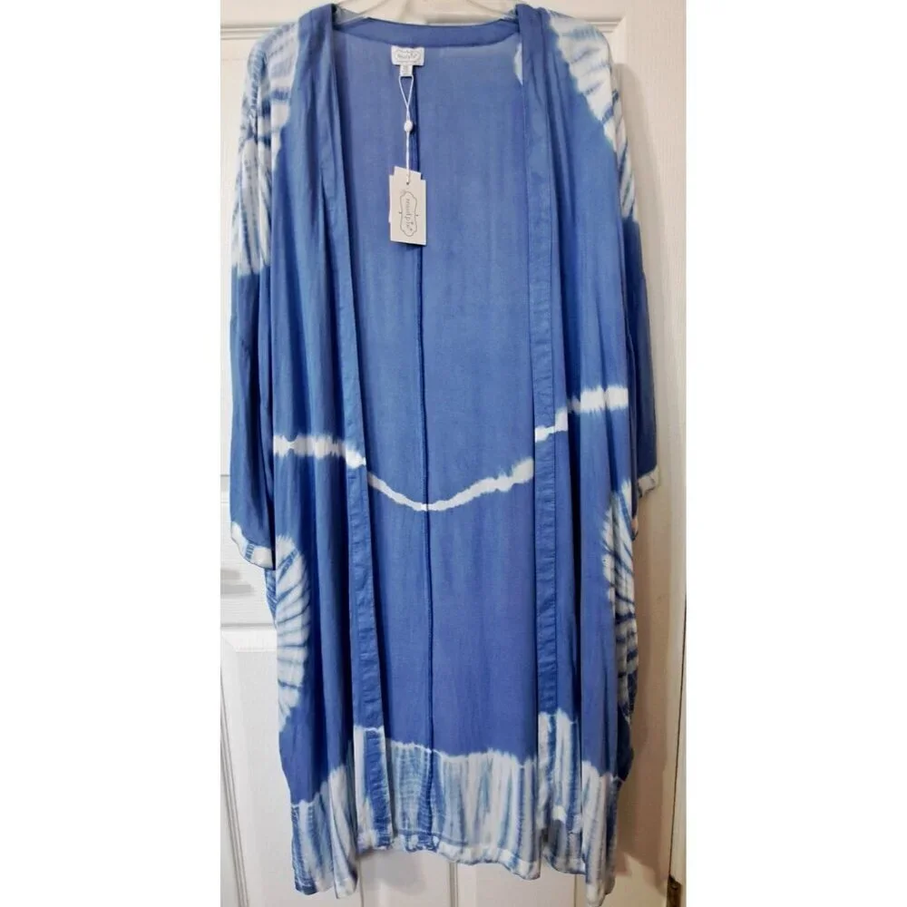 MudPie One Size  Athena Kimono Stonewash Cover-Up Robe New w/Tags